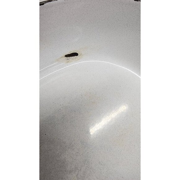 1950's Vintage Serendipity Spaghetti String Pink & Black Abstract Enamel Skillet - Picture 12 of 16